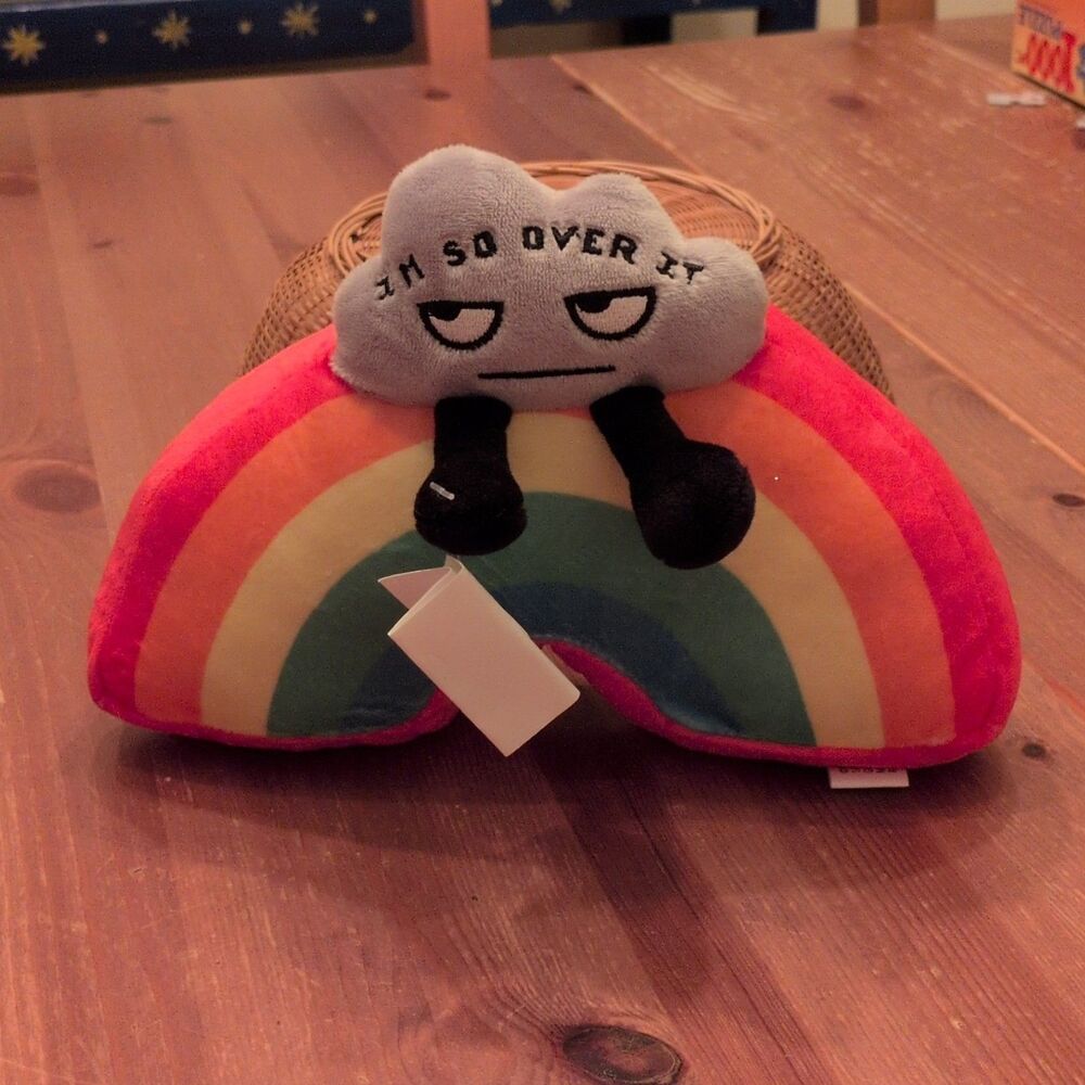 Punchkins "I'm So Over It" Plush Rainbow 9” Toy Stuffed Animal Cloud